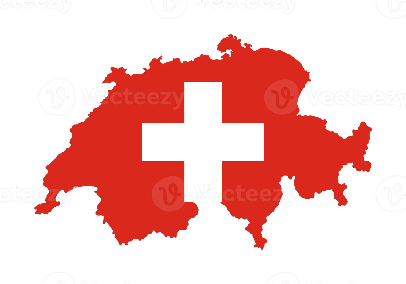 Switzerland map flag inside png