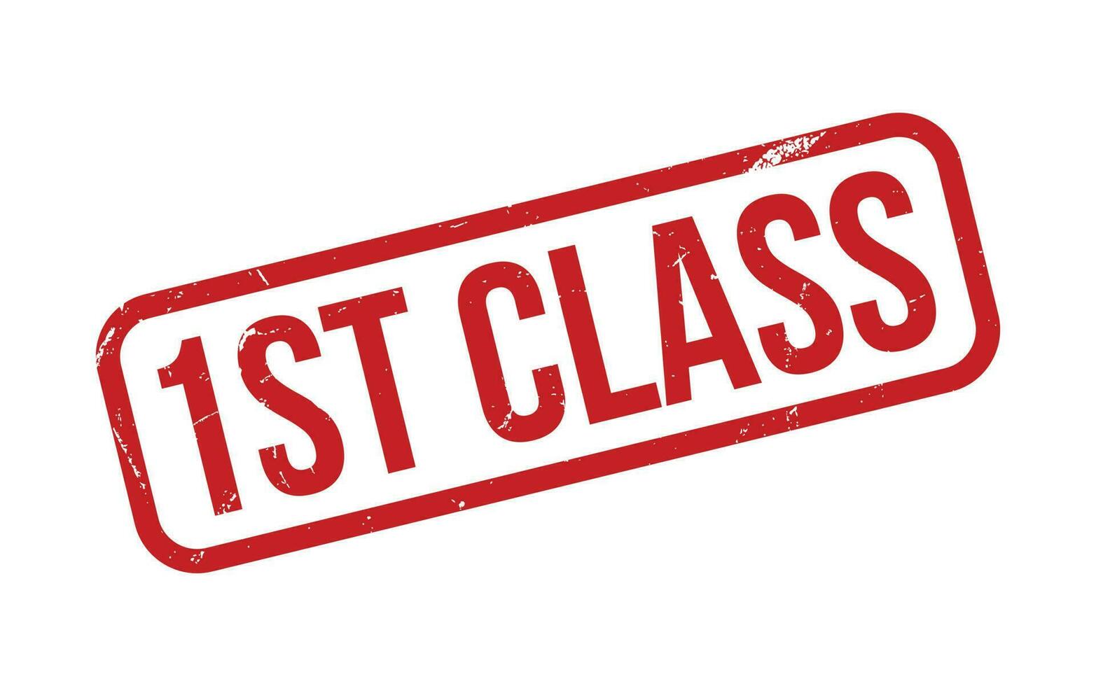 1st Class Rubber Stamp Seal Vector
