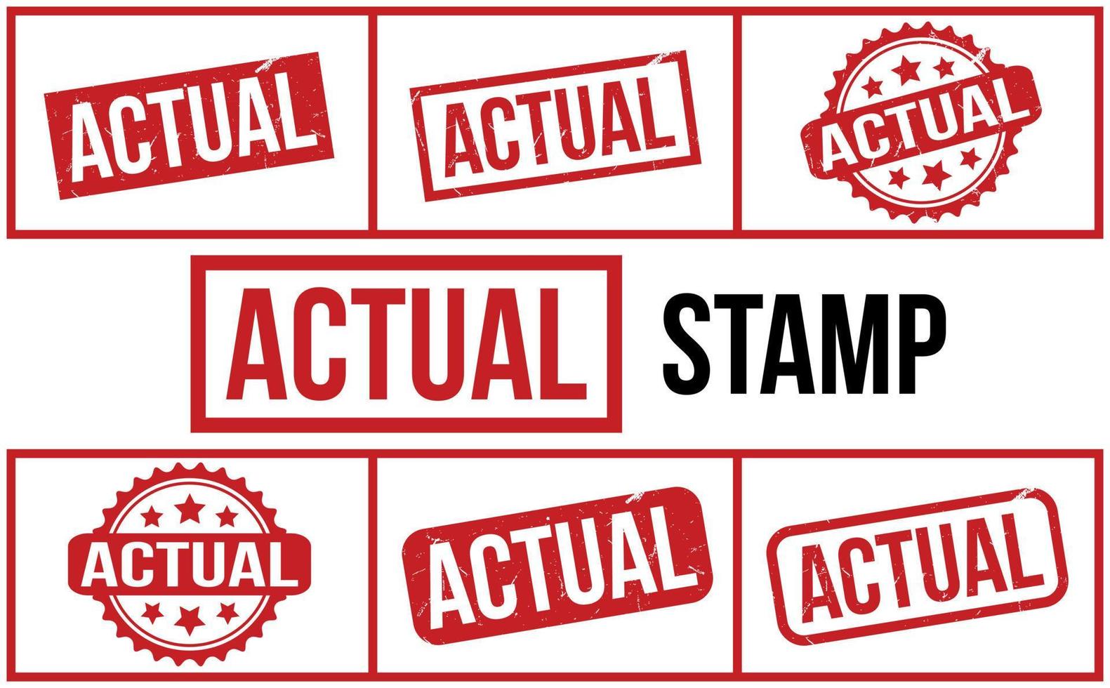 Actual Rubber Stamp Set Vector