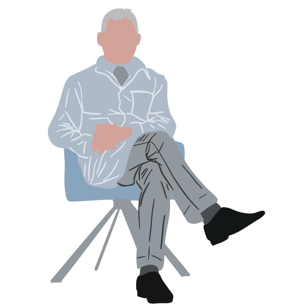 medical specialist sit on a chair ,good for graphic design resources. vector