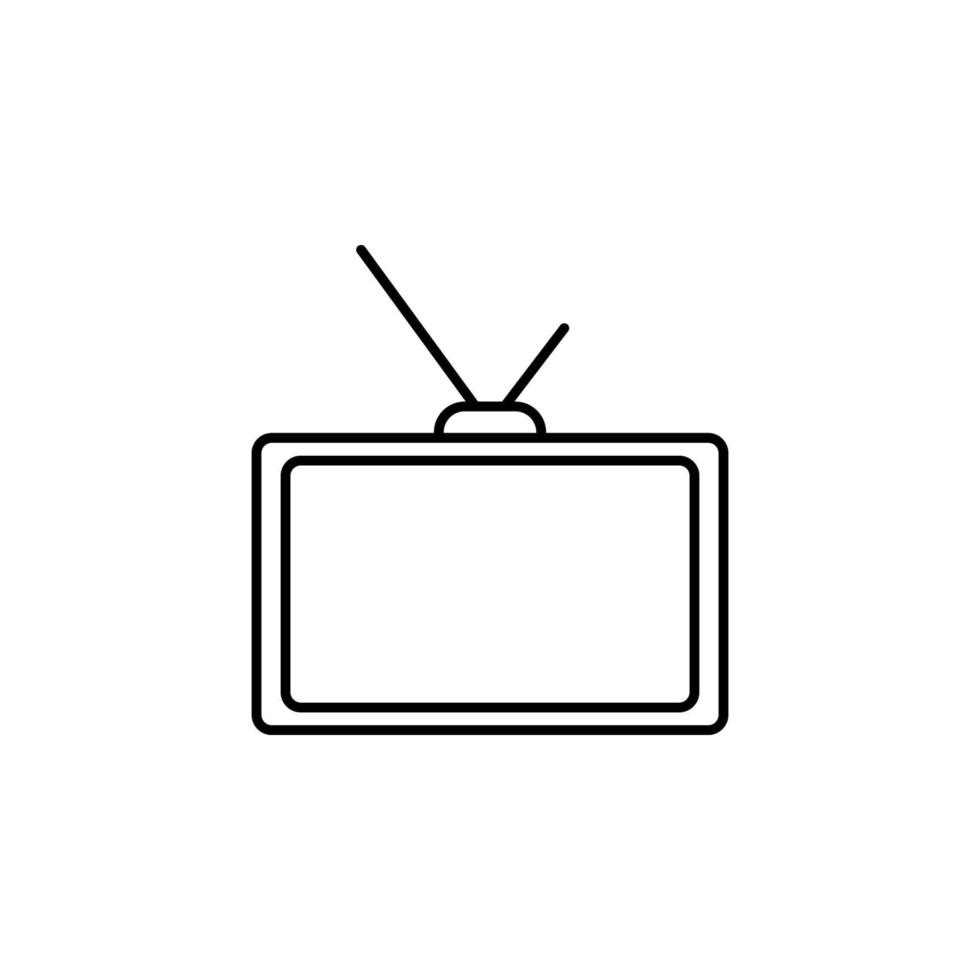 TV with antenna vector icon
