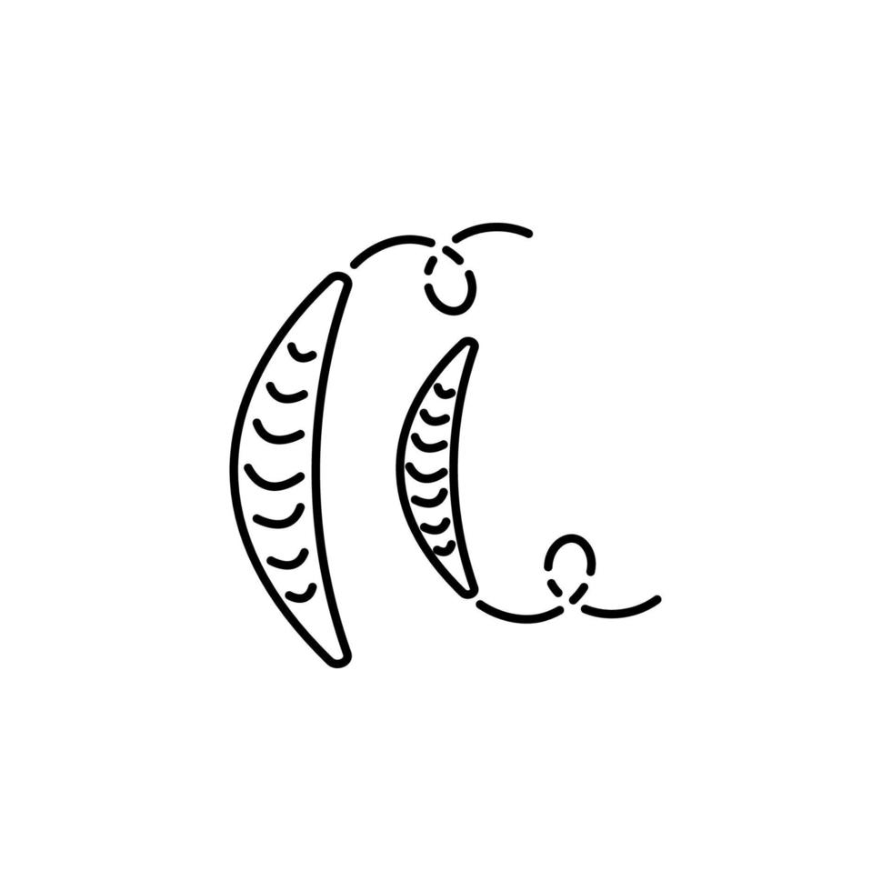 green beans dusk style vector icon