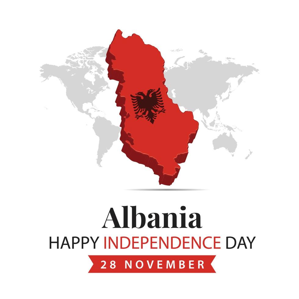Albania Independence Day, 3d rendering Albania Independence Day ...