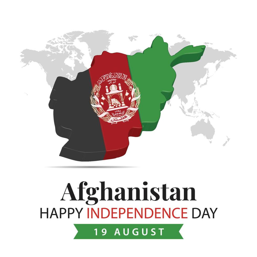 Afghanistan Independence Day, 3d rendering Afghanistan ...