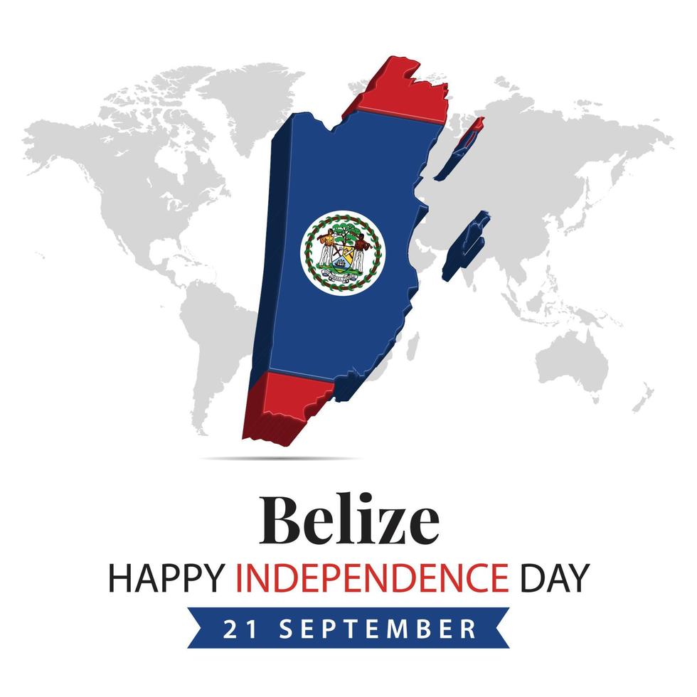 Belize Independence Day, 3d rendering Belize Independence Day ...
