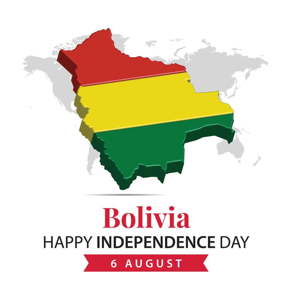 Bolivia Independence Day, 3d rendering Bolivia Independence Day ...