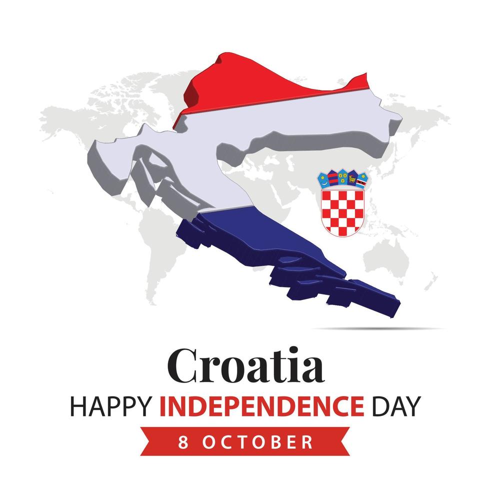 Croatia Independence Day, 3d rendering Croatia Independence Day ...