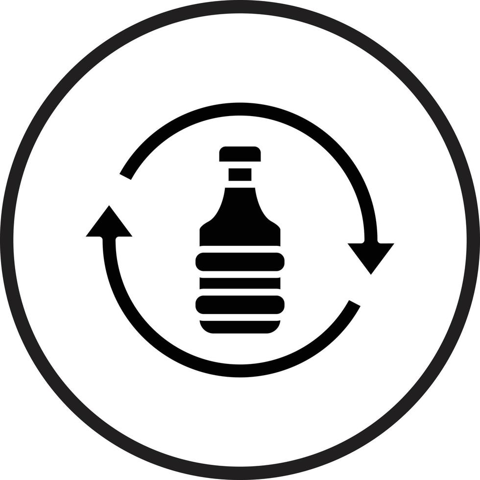 Plastic Recycle Vector Icon Design