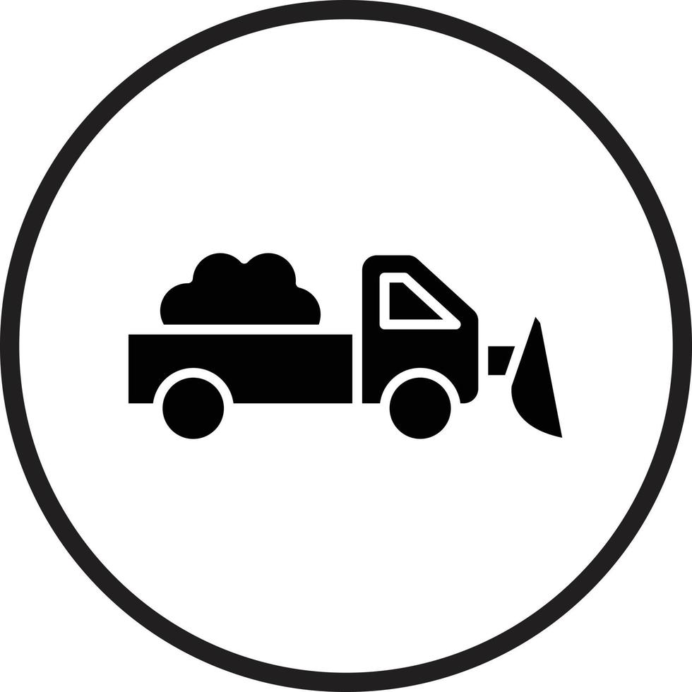 Snowplow Vector Icon Design