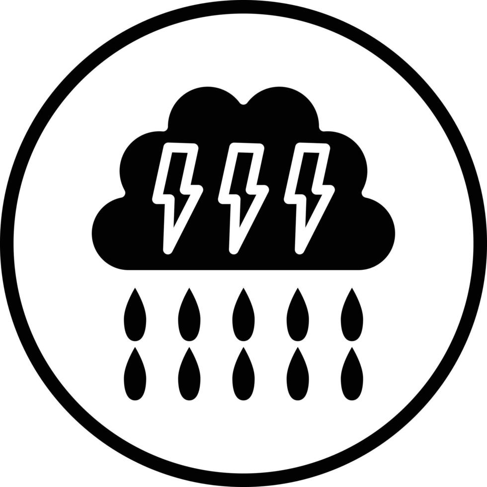 diseño de icono de vector de lluvia fuerte