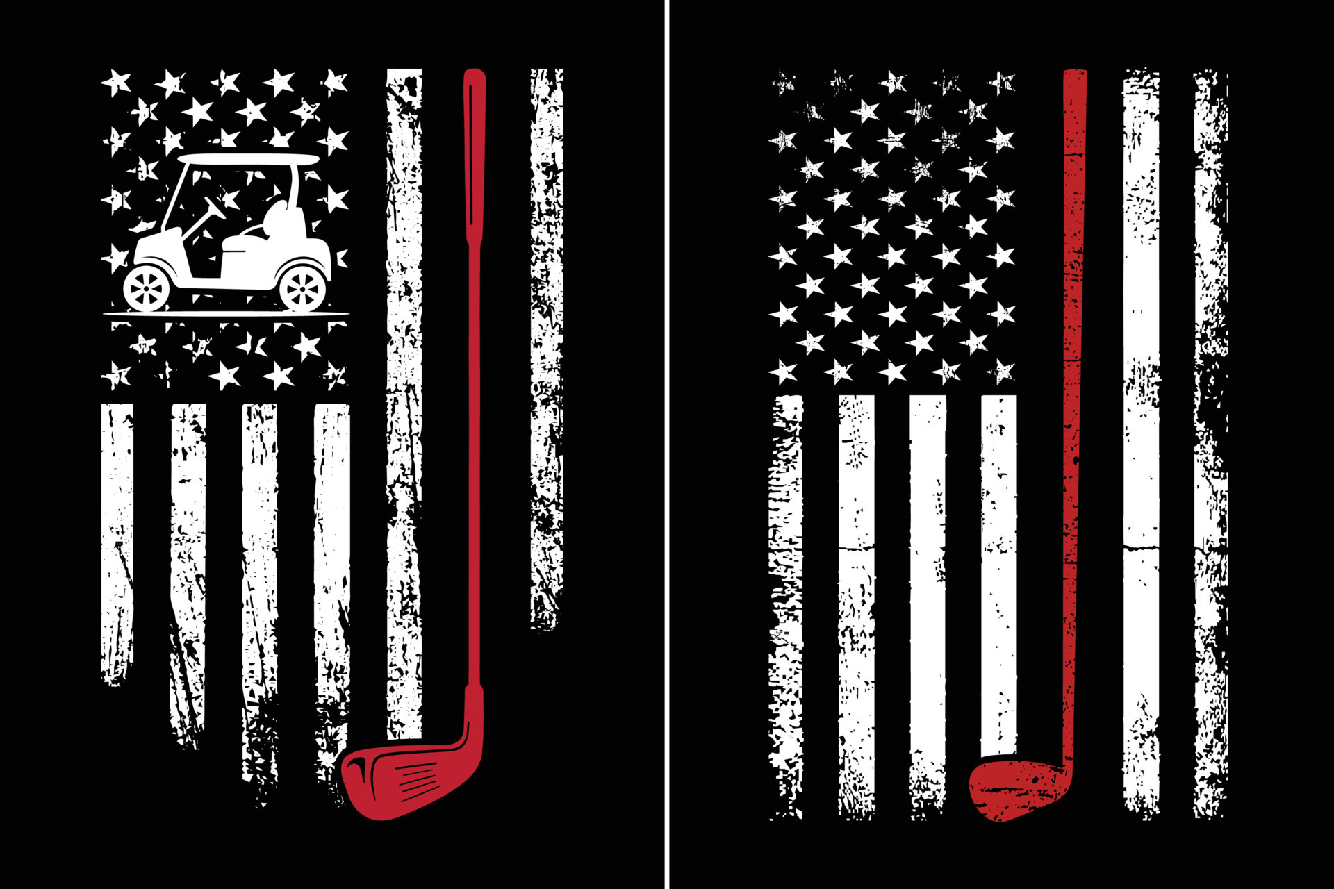 American Flag Golf Design 22798448 Vector Art at Vecteezy