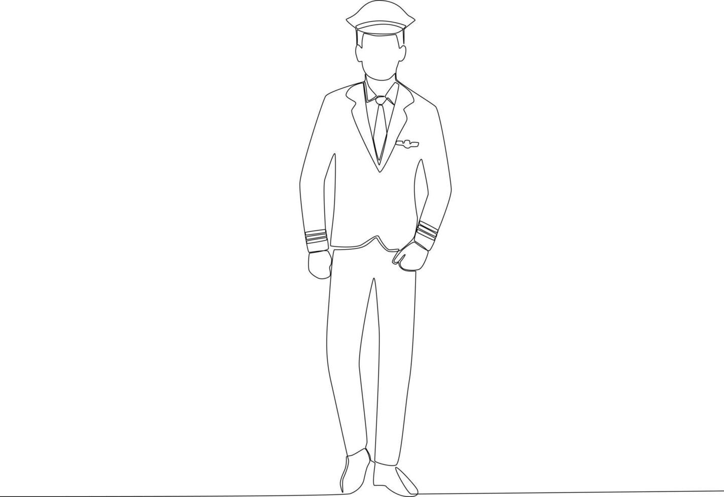A pilot walked towards the plane vector