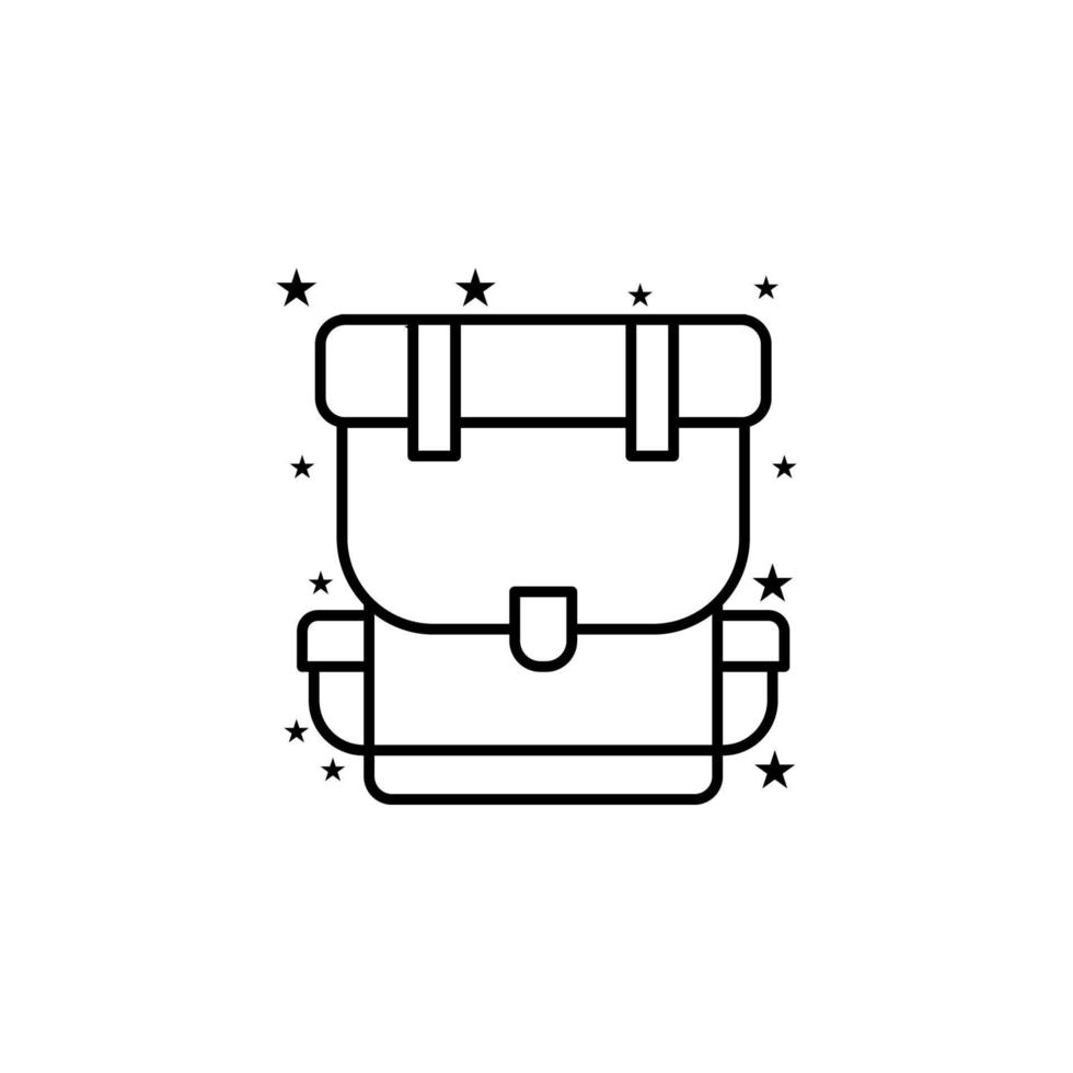 Bag backpack travel vector icon