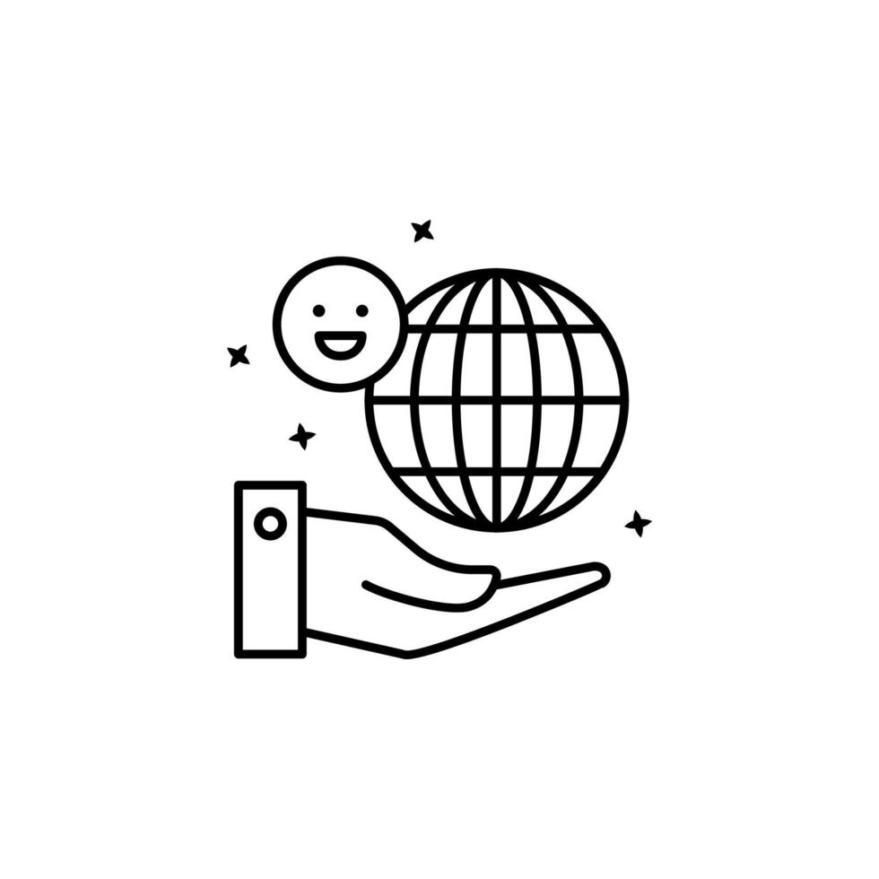 Better world smile hand vector icon