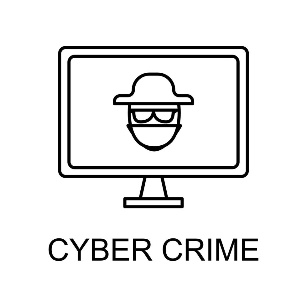 ciber crimen vector icono