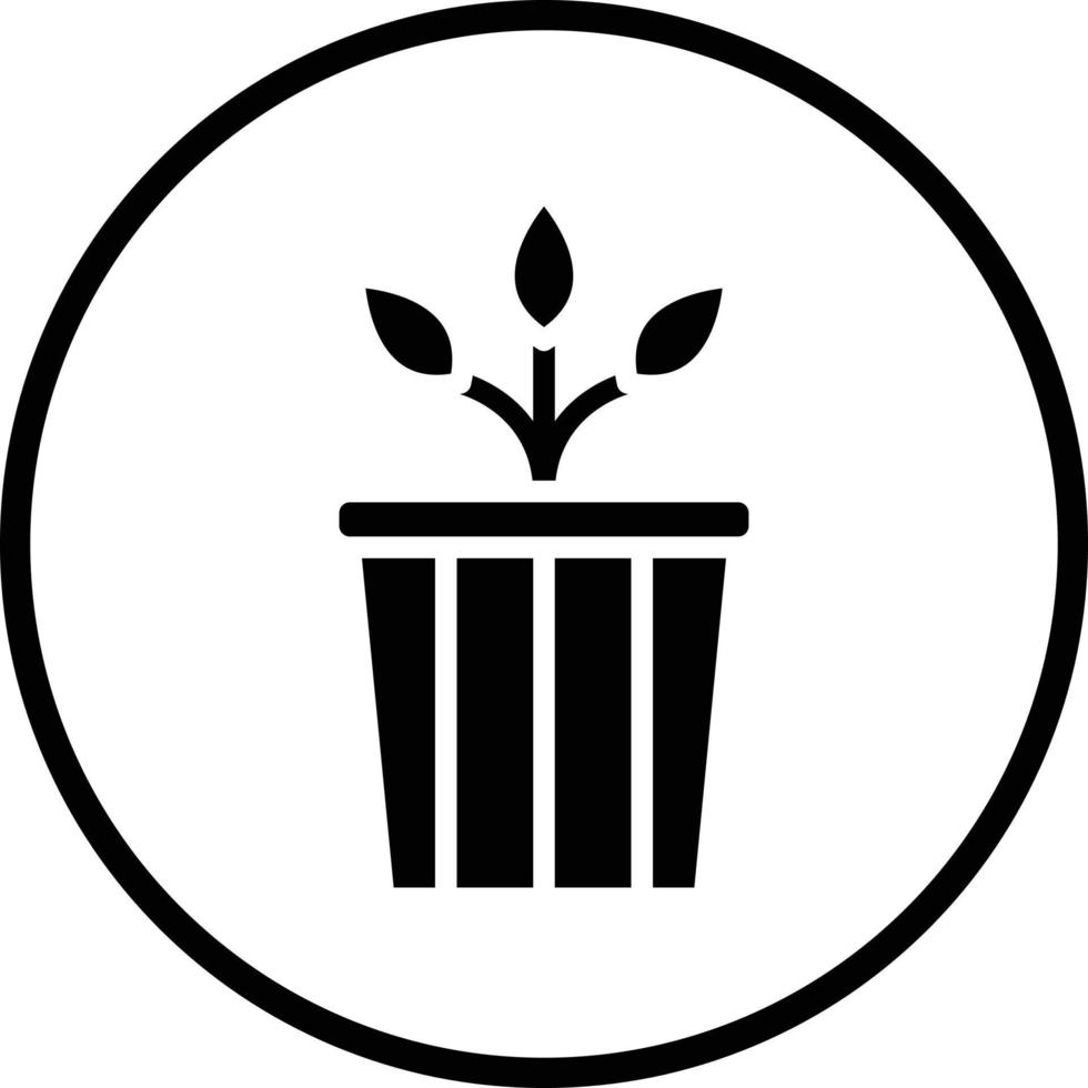 planta maceta vector icono diseño