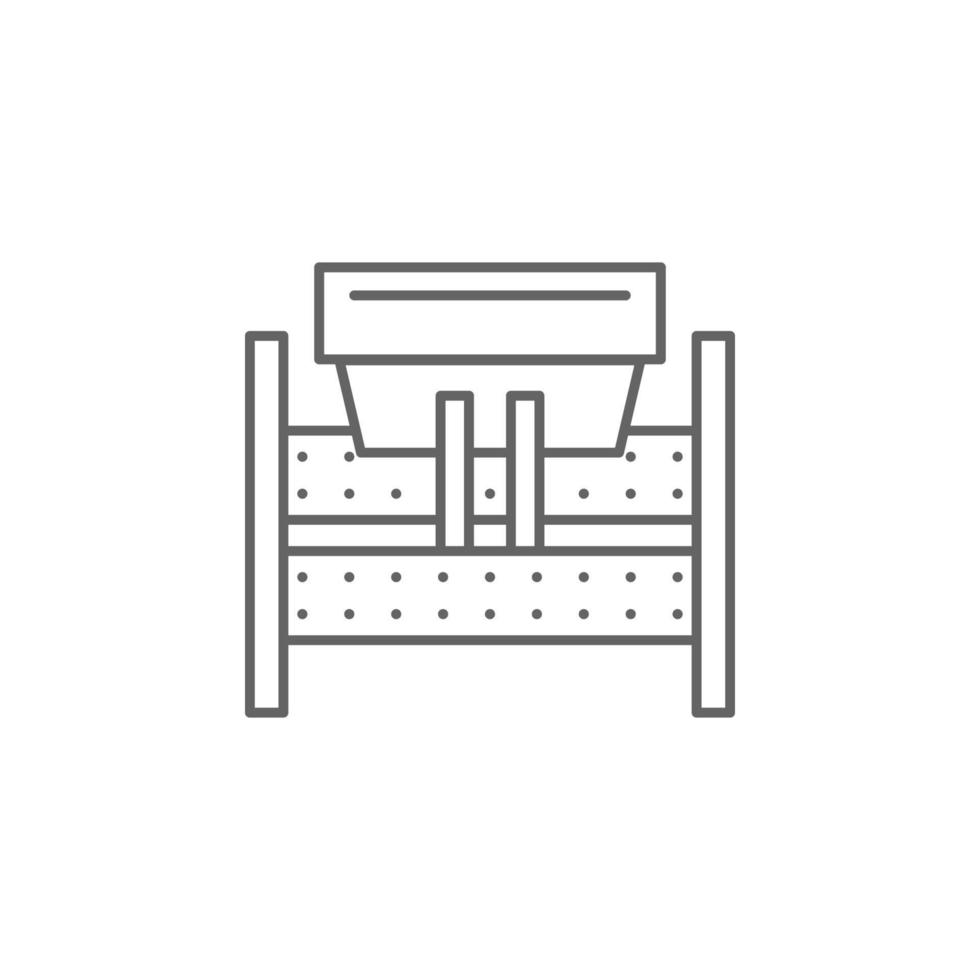 Industry flat, conveyor, industrial, automation machine vector icon