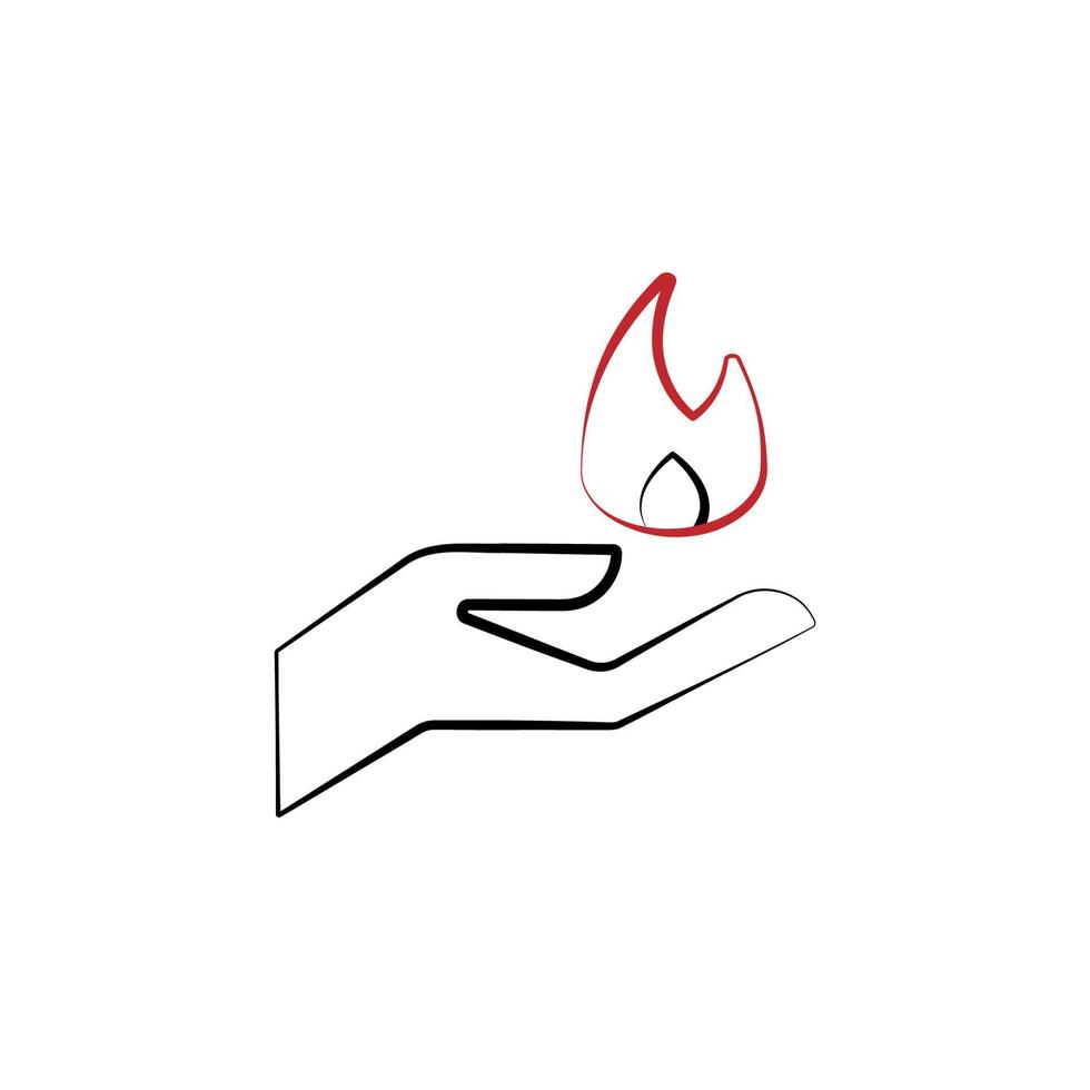 Firefighter, flame two color vector icon