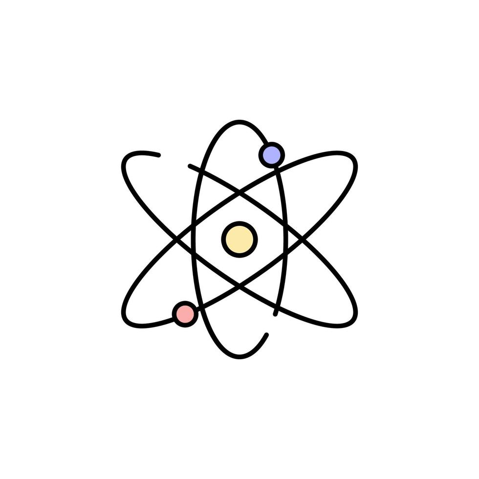 Atom, nuclear power vector icon