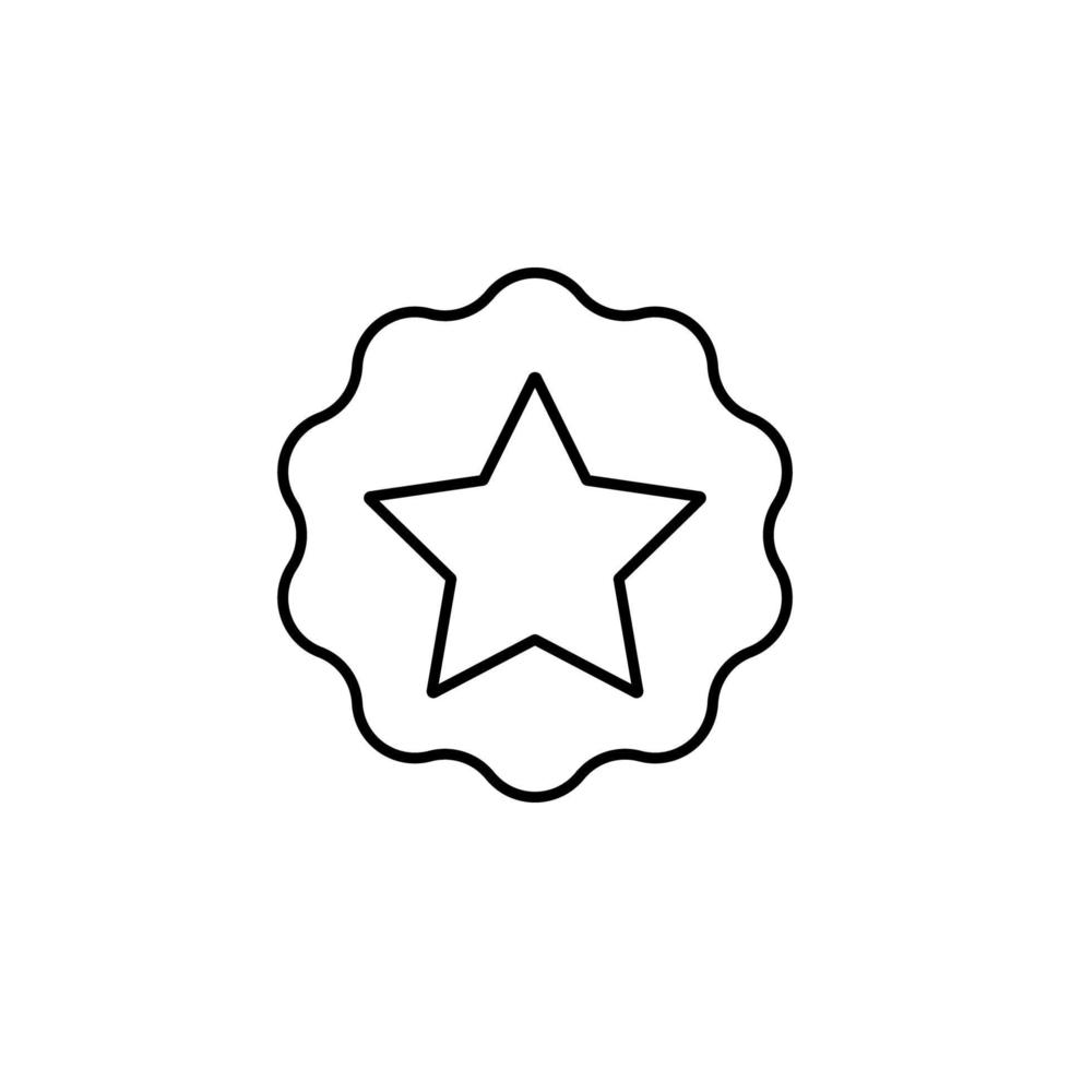 star with ribbon vector icon