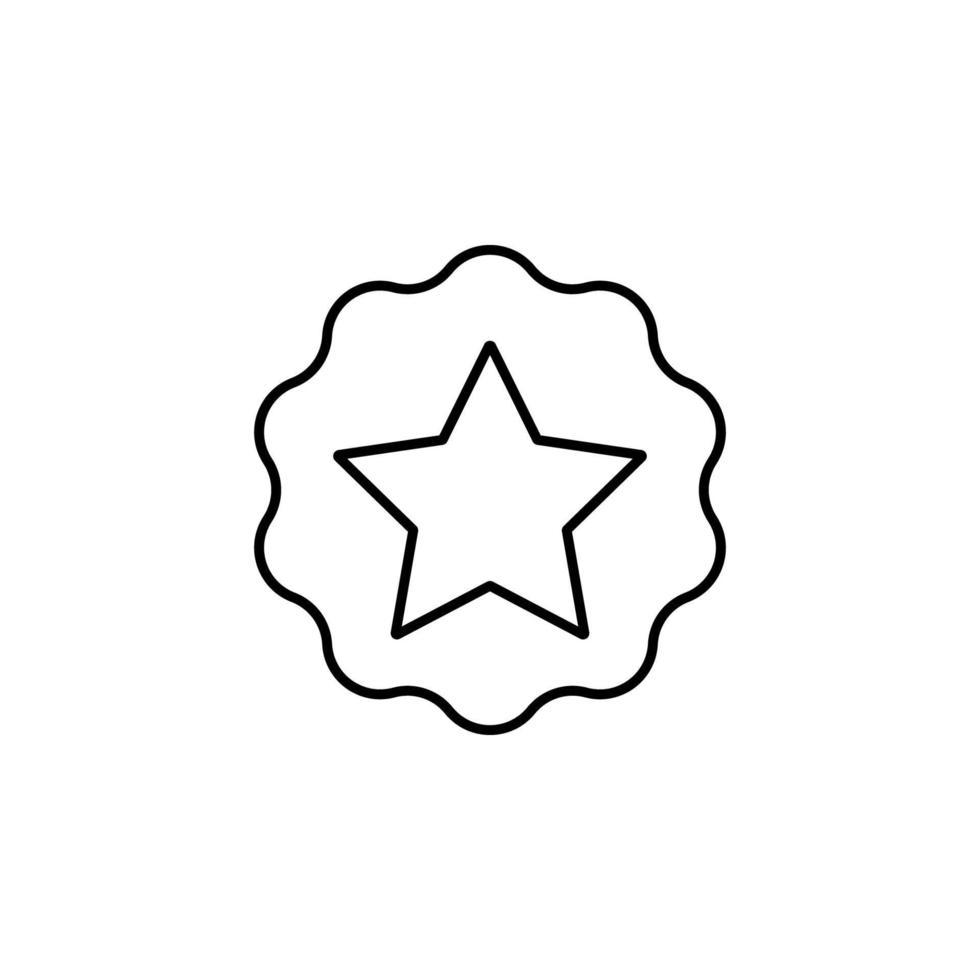 star with ribbon vector icon