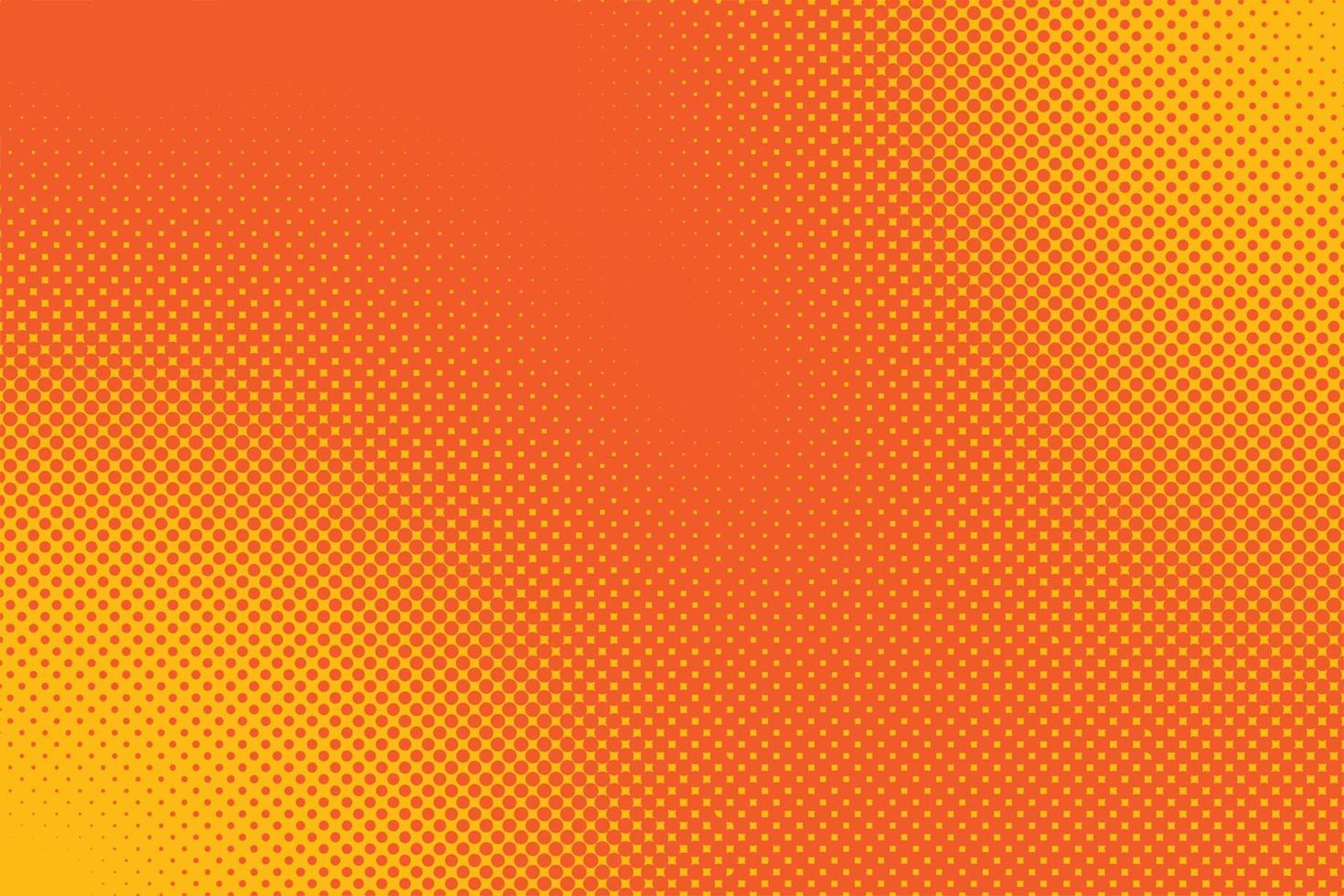 A yellow and orange background with a pattern of squares and dots. vector