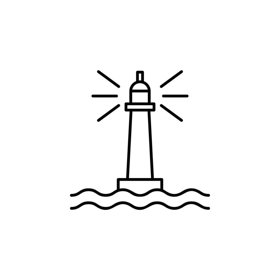 Lighthouse, pirate vector icon