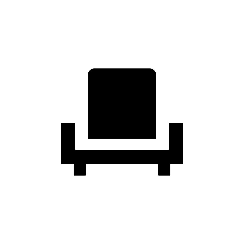 armchair glyph vector icon