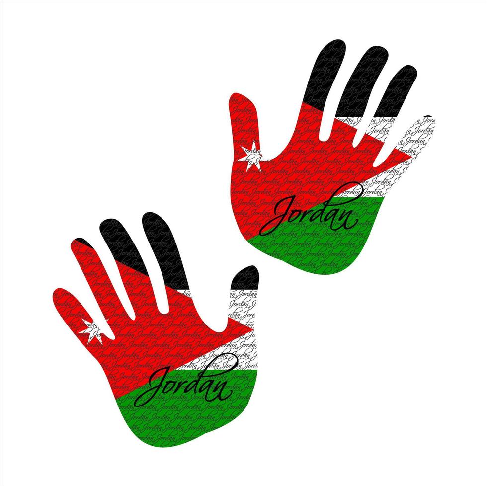 jordan flag hand vector