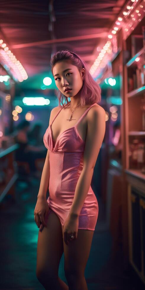 18 years old korean pop girl posing view photo