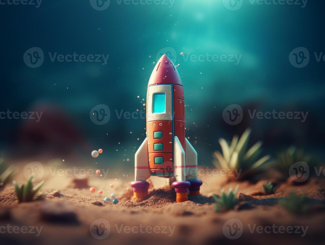 toy rocket launch cute product image photo