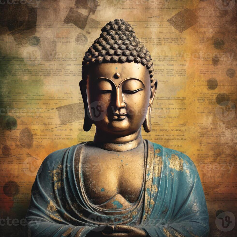 buddha statue as album cover for mediation music photo