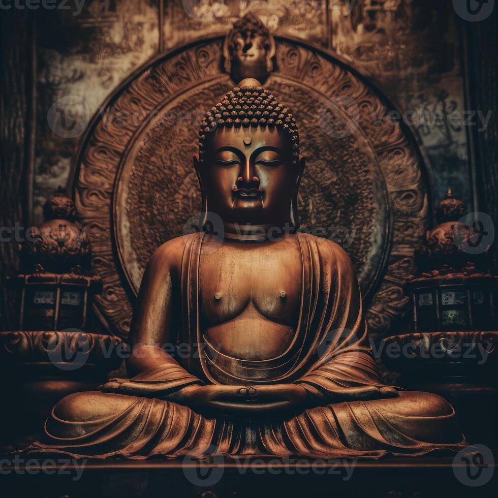 buddha statue as album cover for mediation photo