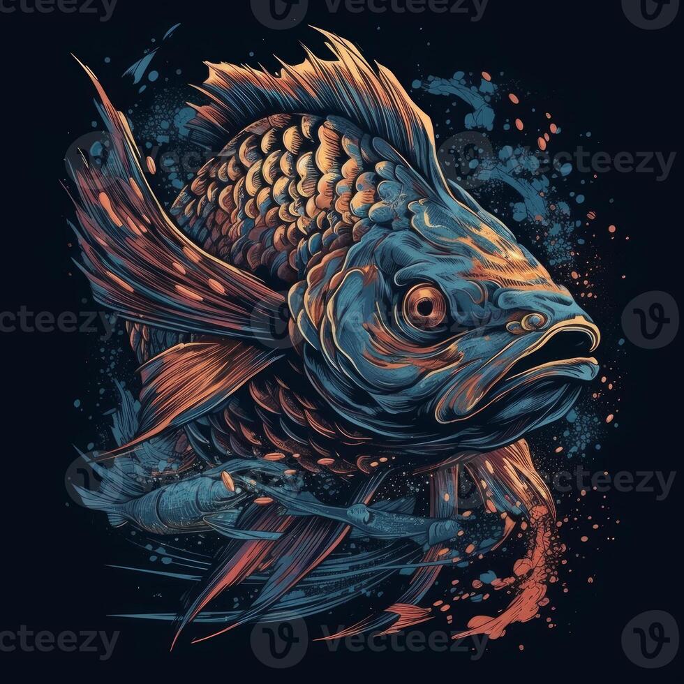 Ebisu fish logo concept image photo