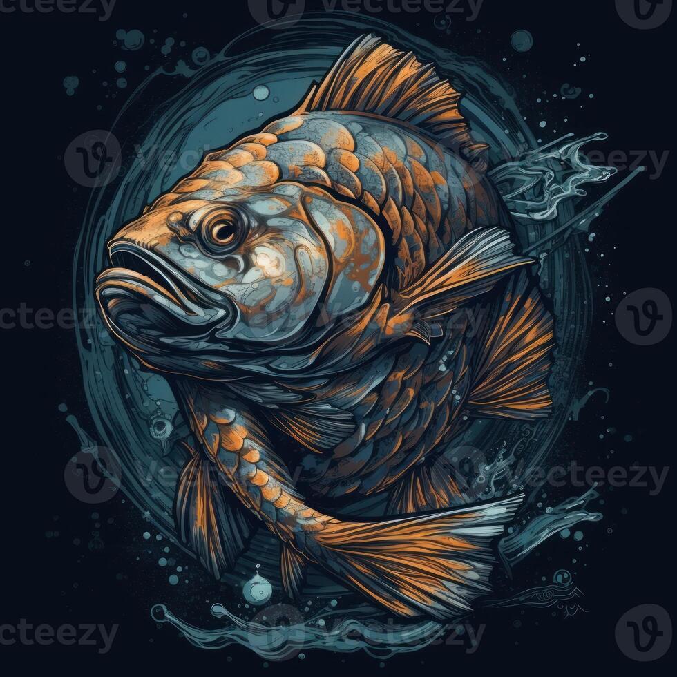 design for Ebisu fish logo concept photo