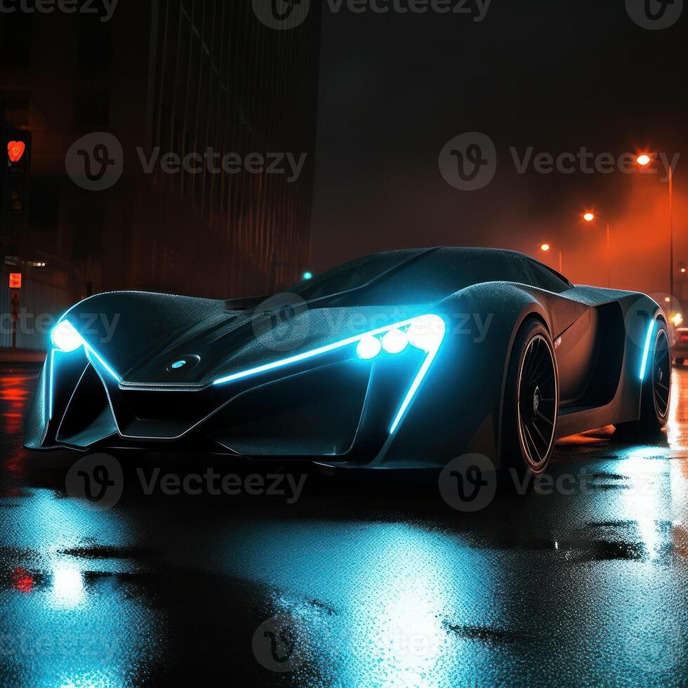 Future car dark cinematic photo