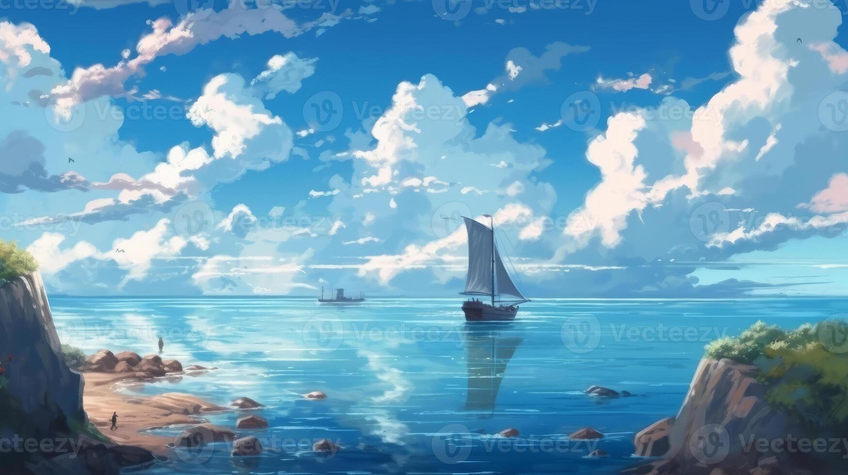 Anime Ocean Backgrounds Night, anime summer night HD wallpaper | Pxfuel-demhanvico.com.vn