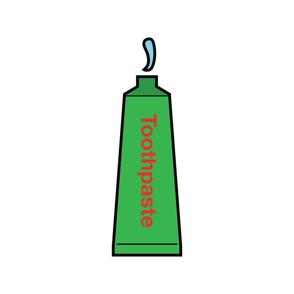 Colorful Toothpaste icon. Flat Style Vector EPS.