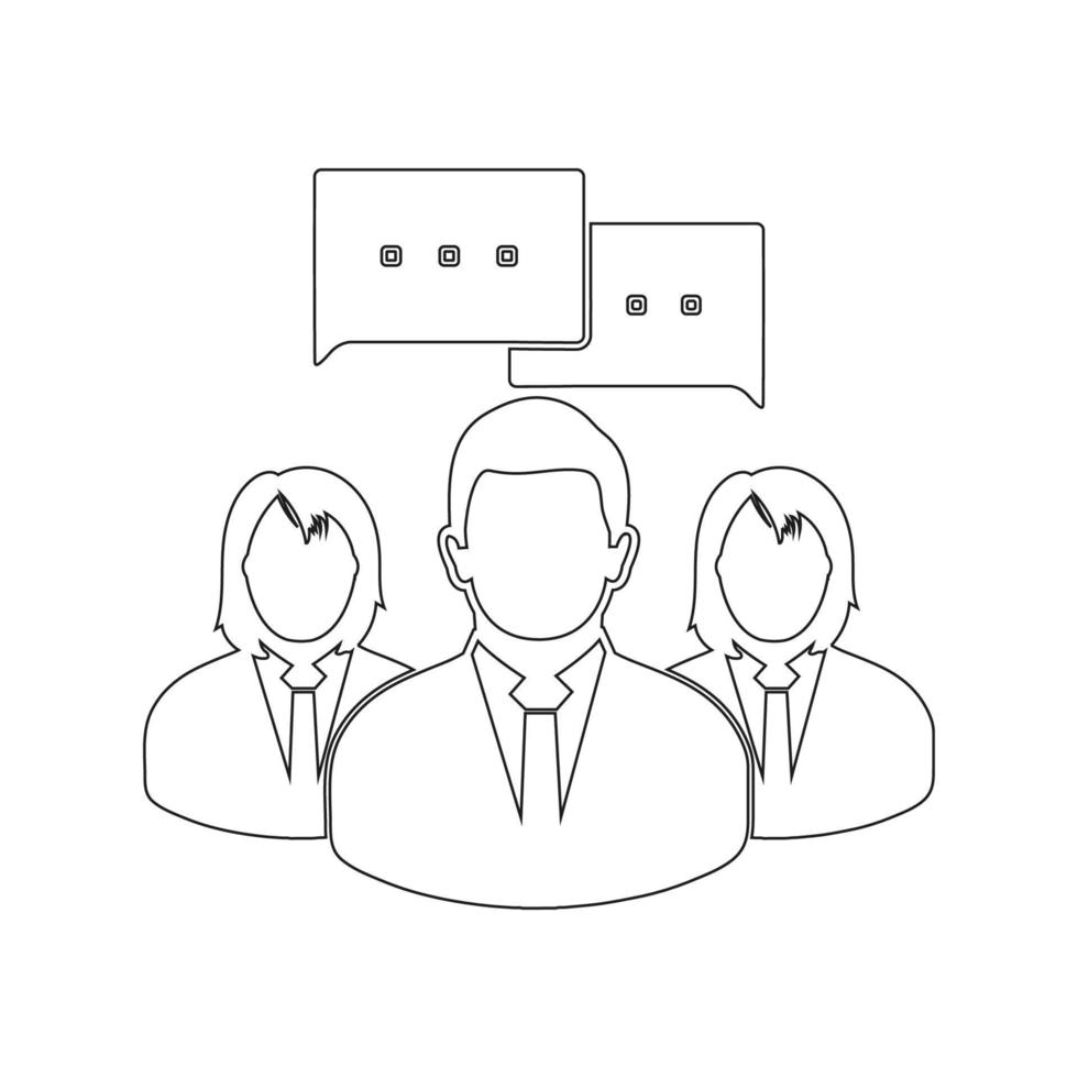Conversation icon. Line style vector EPS.