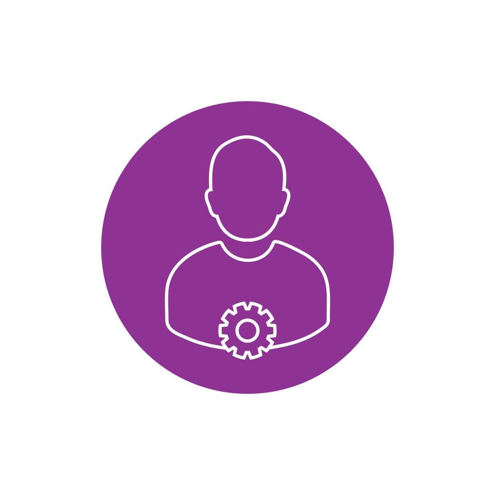 Account Security Icon. Colorful  Rounded style Button vector EPS.
