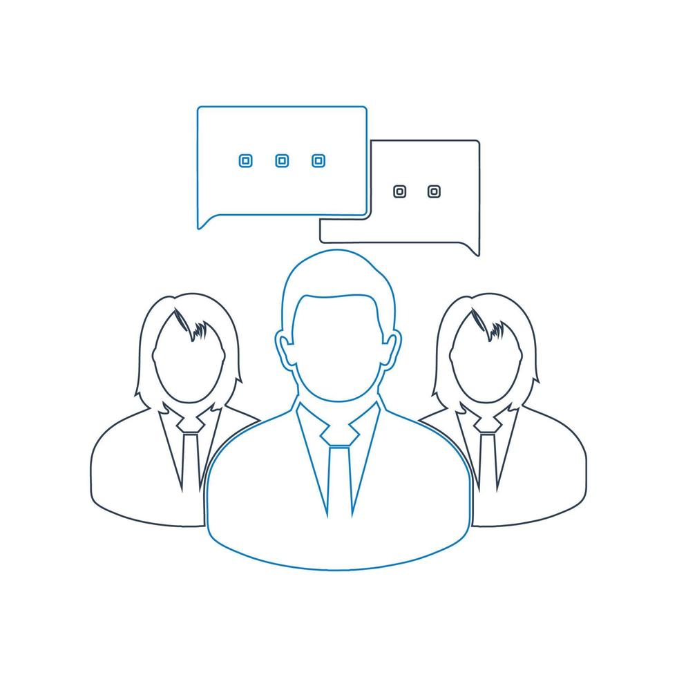 Conversation icon. Line style vector EPS.