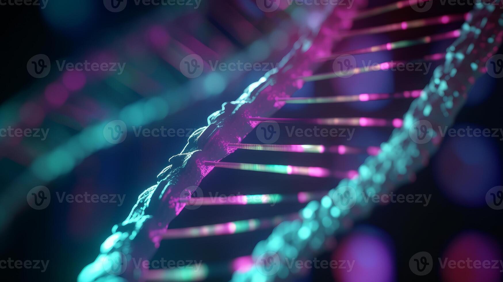 image of Molecule of DNA strands in a cell photo