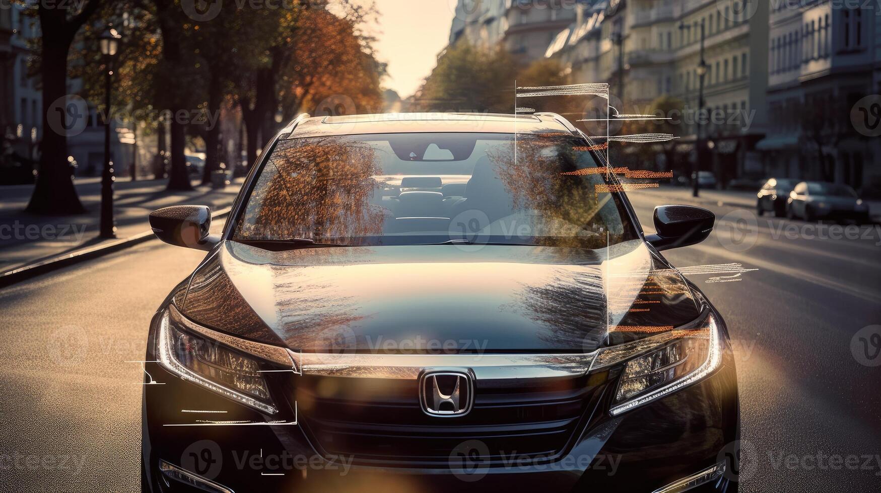 A beautiful brown car on the road photo
