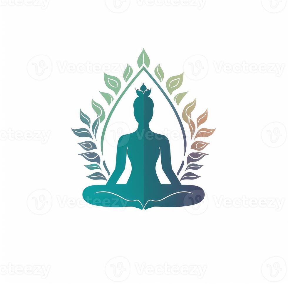 A vector image of the Padmasana pose of a shadow character photo