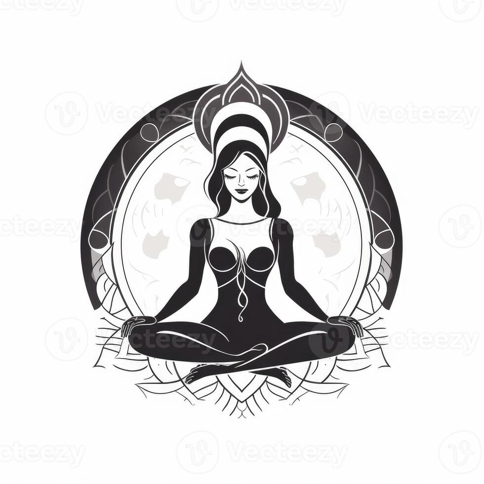 A vector image of the Padmasana pose photo