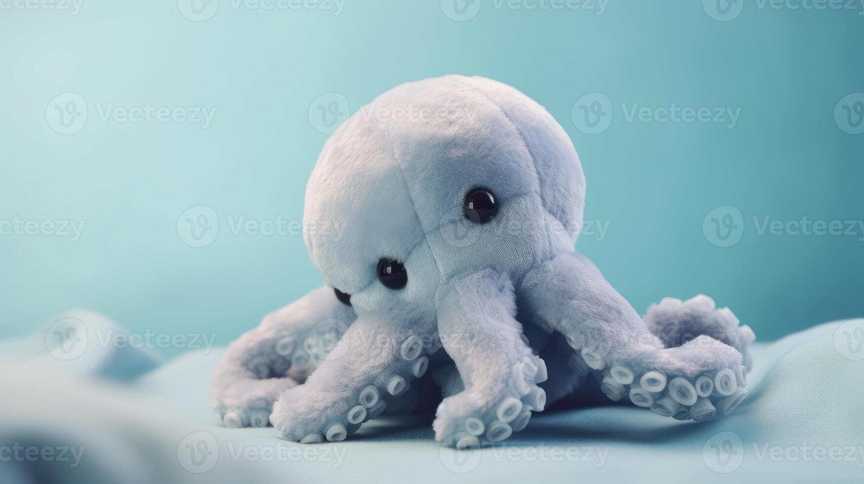 An endearing close-up of a stuffed octopus photo