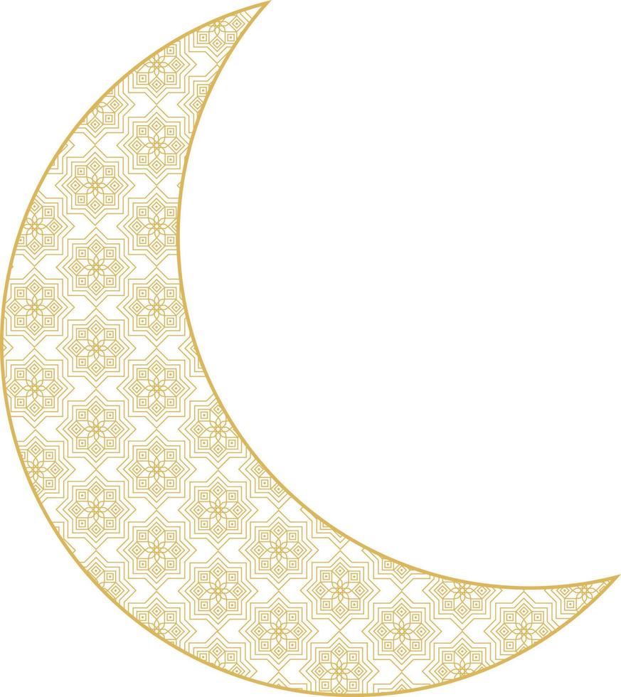 Islamic Crescent Moon Illustration vector