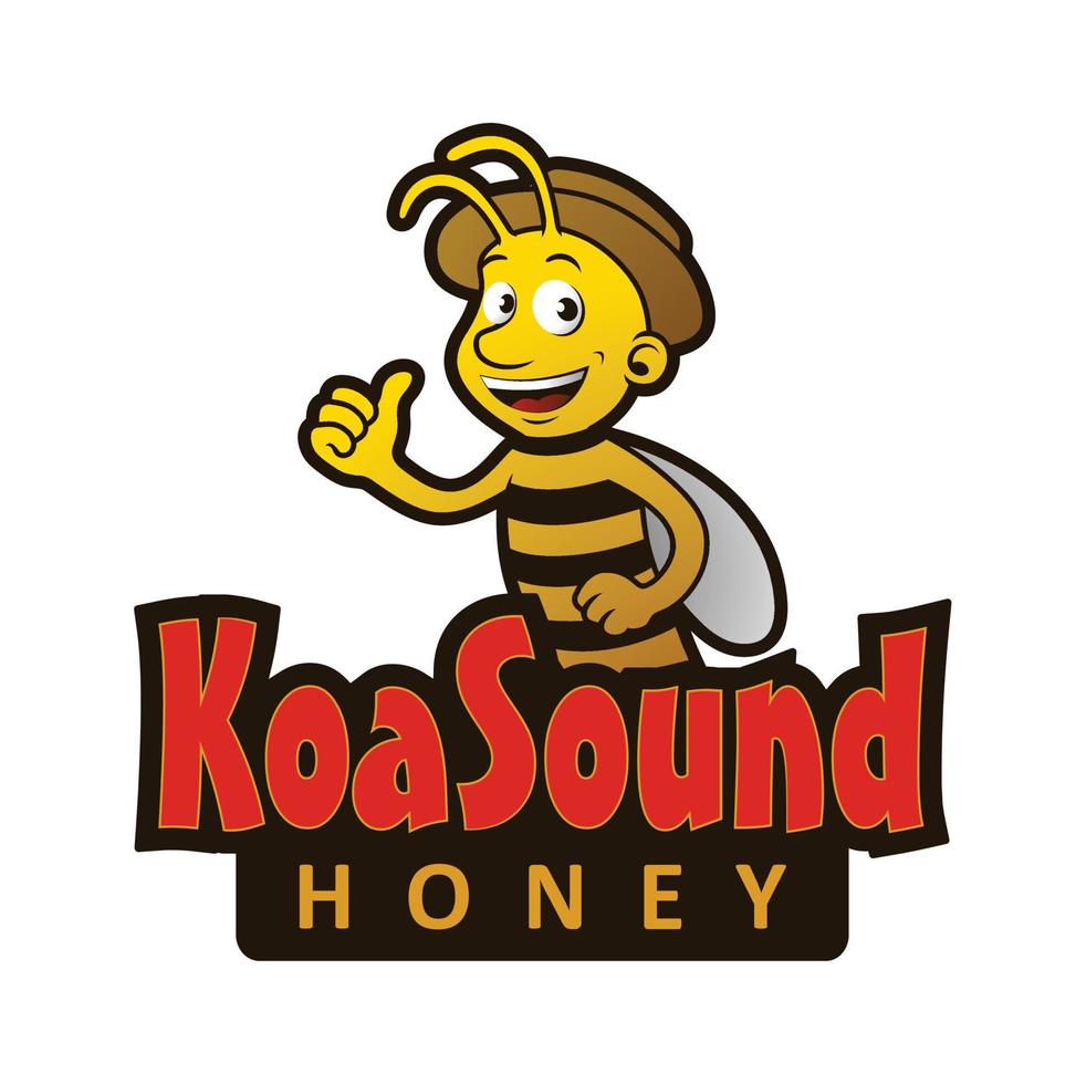Koa Sound honey  logo illustration vector