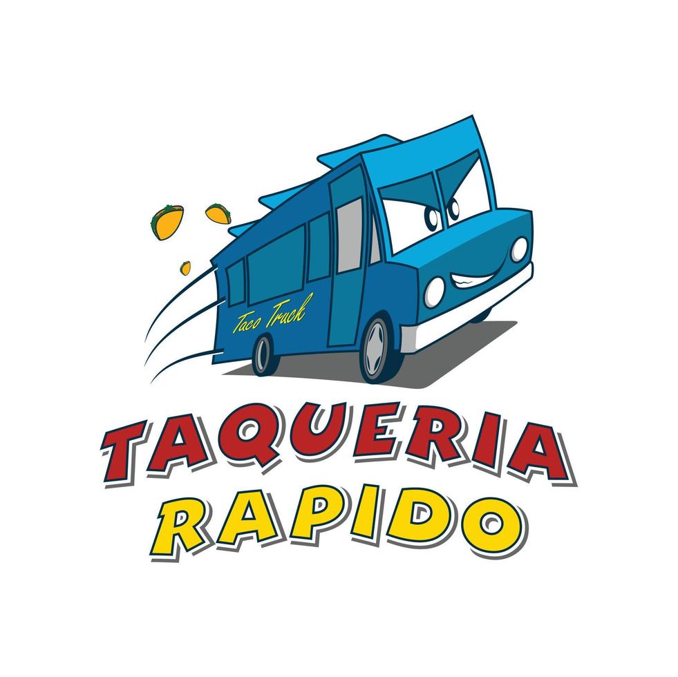 Taqueria food truck illustration vector