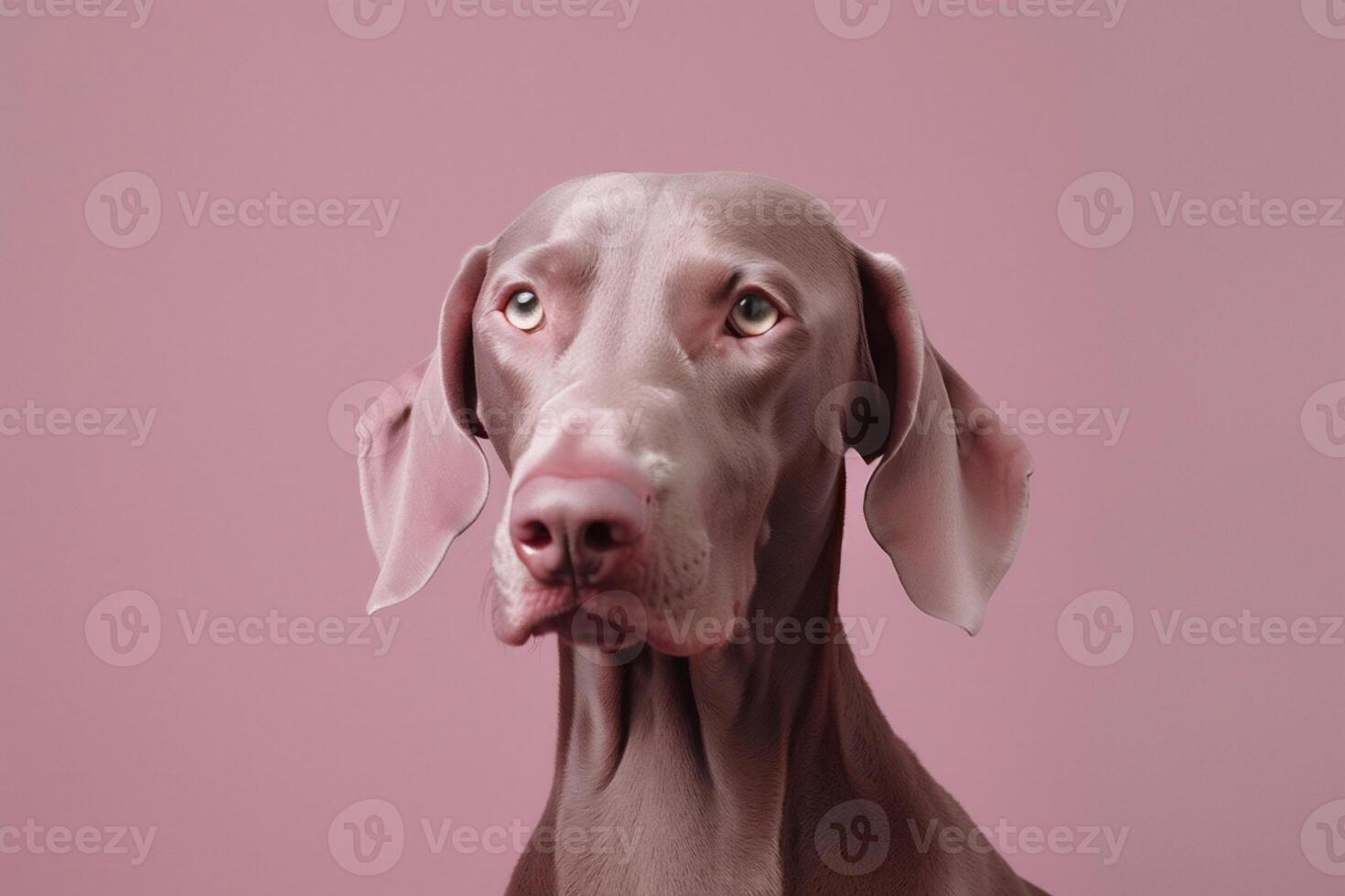 Weimaraner Dog. Futuristic Aesthetic photo